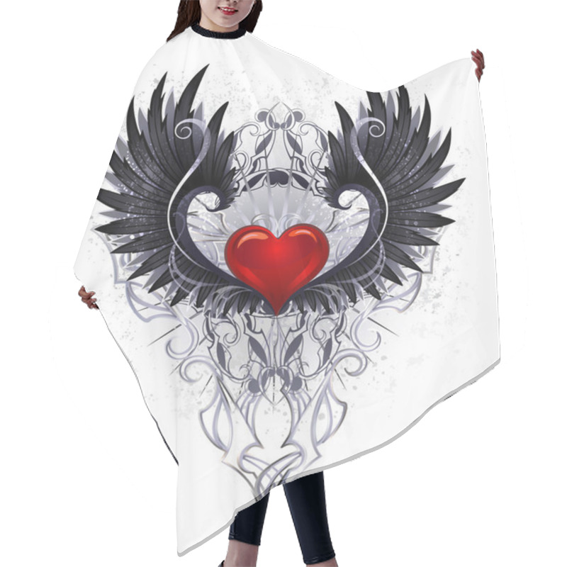 Personality  Dark Angel Heart Hair Cutting Cape