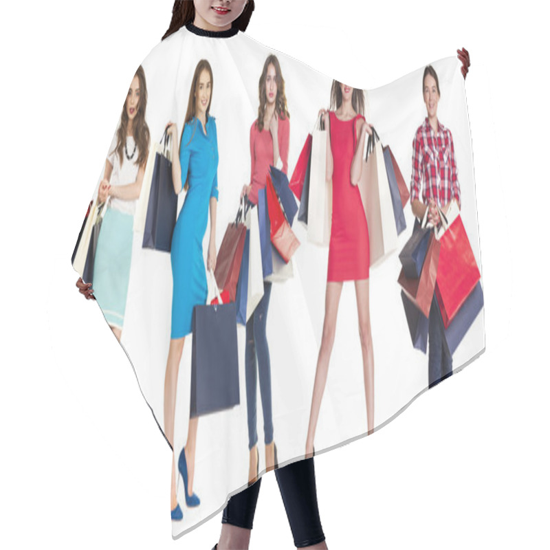 Personality  Collage Shopping People Hair Cutting Cape