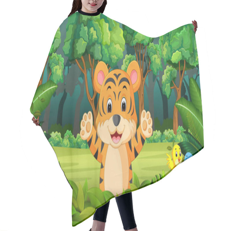 Personality  Tiger In The Forest Hair Cutting Cape