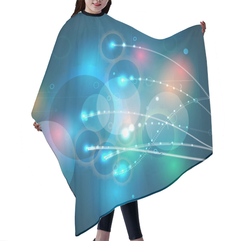 Personality  Abstract Technology Background Business & Development Direction Hair Cutting Cape