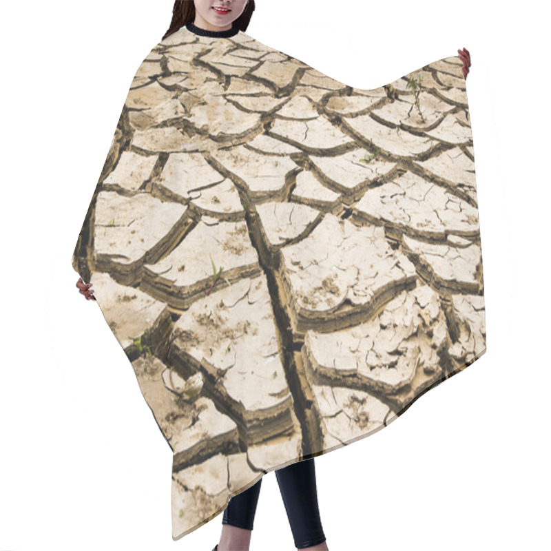 Personality  Land With Dry Ground. Disaster Hair Cutting Cape