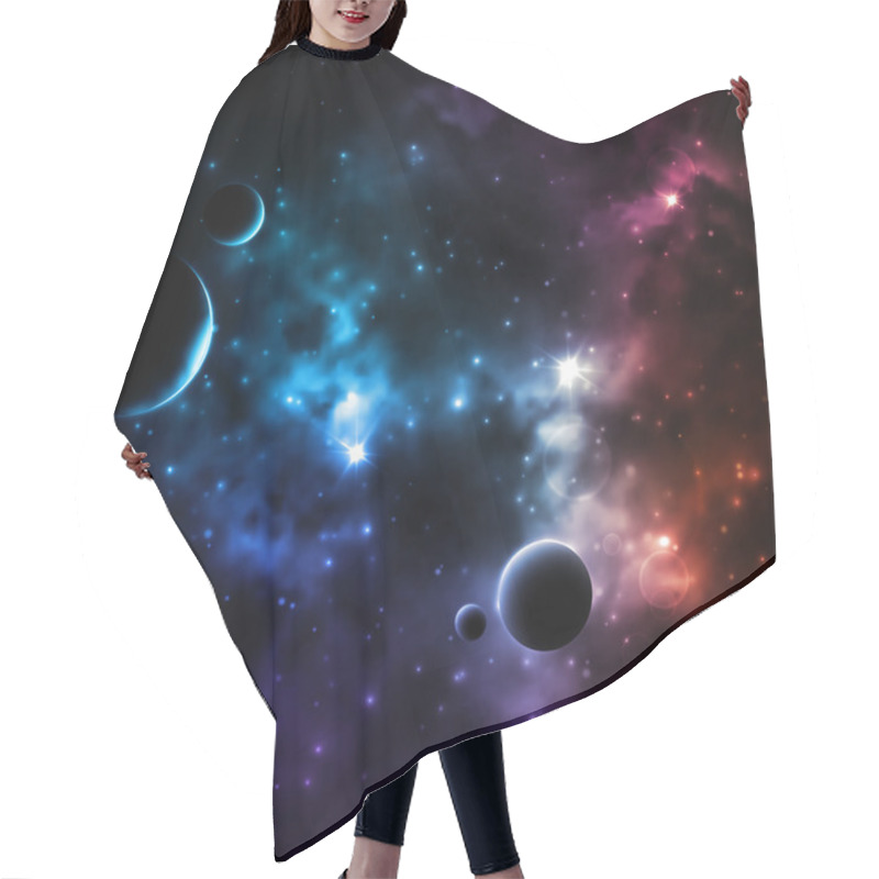 Personality  Galaxy Background Hair Cutting Cape