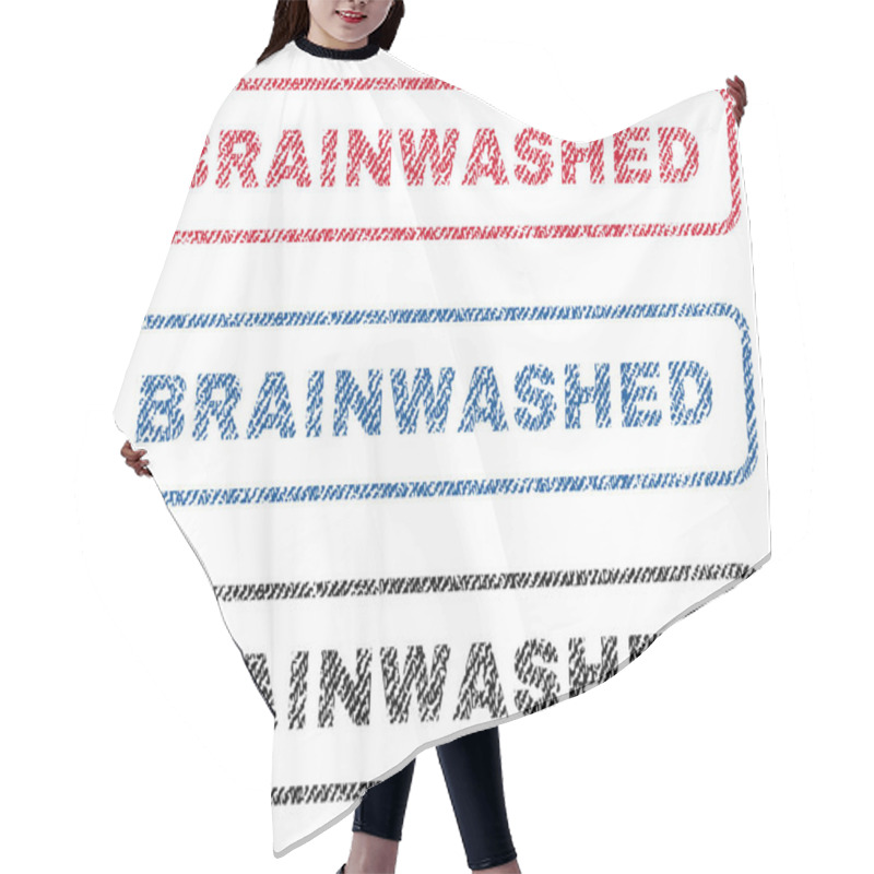 Personality  Brainwashed Textile Stamps Hair Cutting Cape