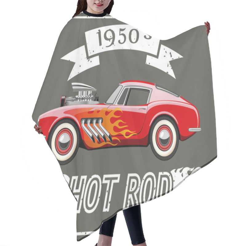 Personality  Hot Rod Car Hair Cutting Cape