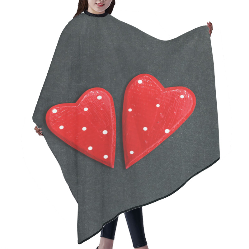 Personality  A Pair Of Hearts On A Chalk Board Hair Cutting Cape