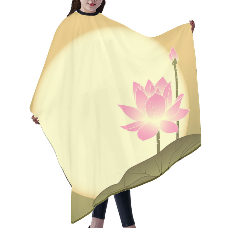 Personality  Oriental Mid Autumn Festival Lotus Flower Hair Cutting Cape