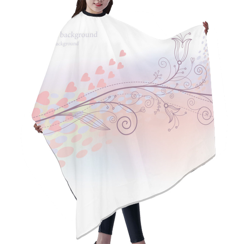 Personality  Floral Background Hair Cutting Cape