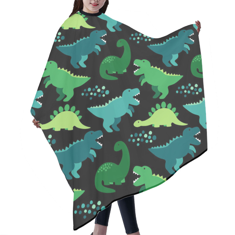 Personality  Cute Childish Seamless Pattern With Dinosaurs Ideal For Fabrics, Wallpaper And Different Surfaces Hair Cutting Cape