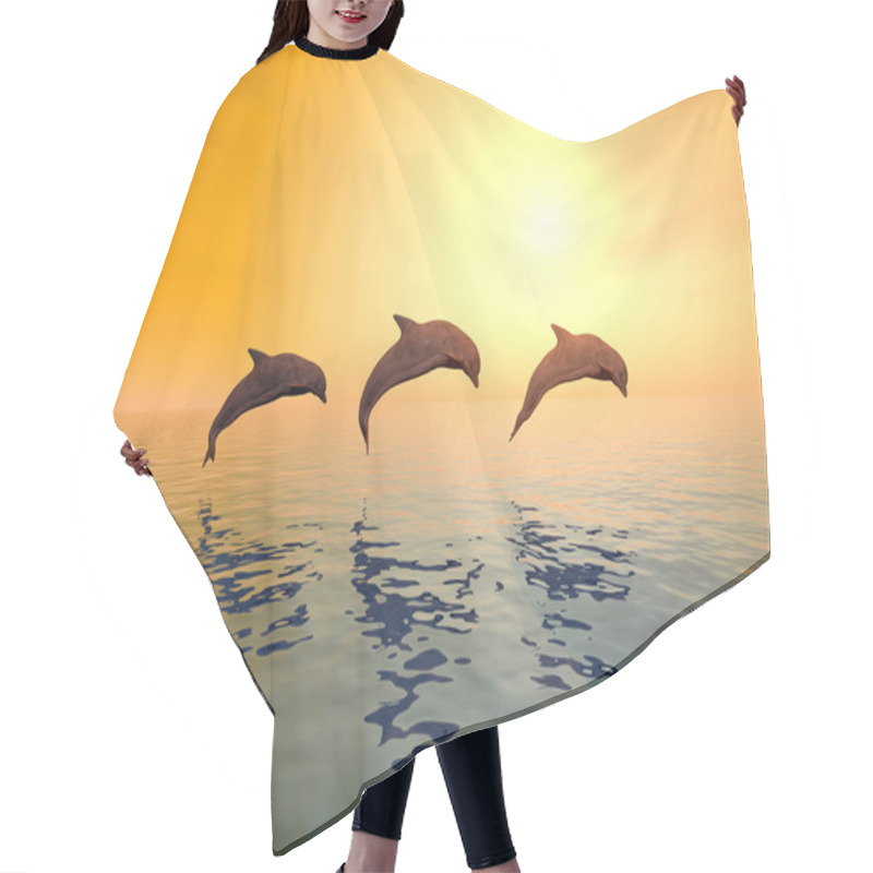 Personality  Jumping Dolphins Hair Cutting Cape