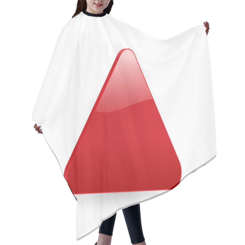 Personality  Triangular Red 3d Icon Hair Cutting Cape