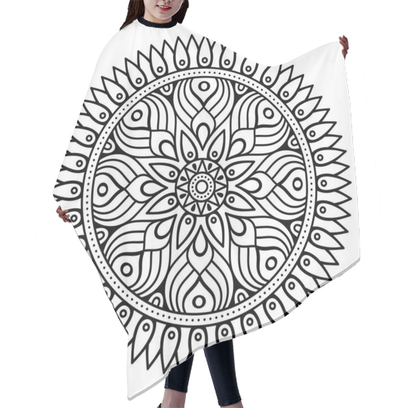 Personality  Vector Indian Mandala Hair Cutting Cape