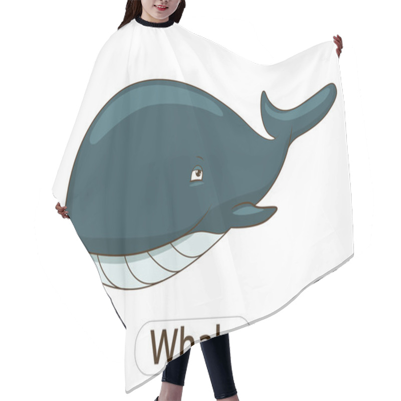 Personality  Whale Sea Animal Fish Cartoon Illustration Hair Cutting Cape