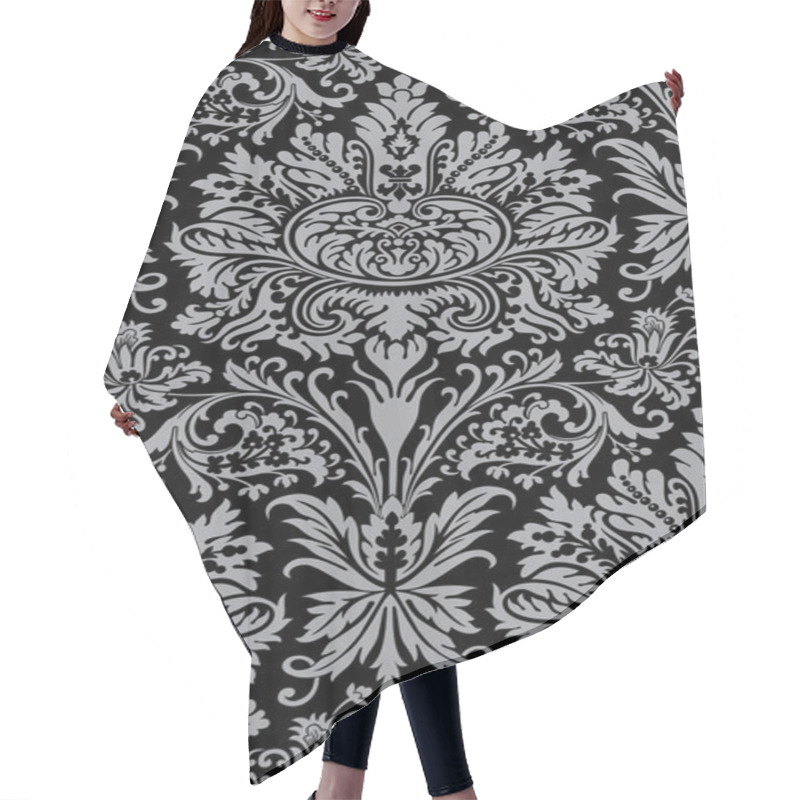 Personality  Vector. Seamless Damask Pattern Hair Cutting Cape