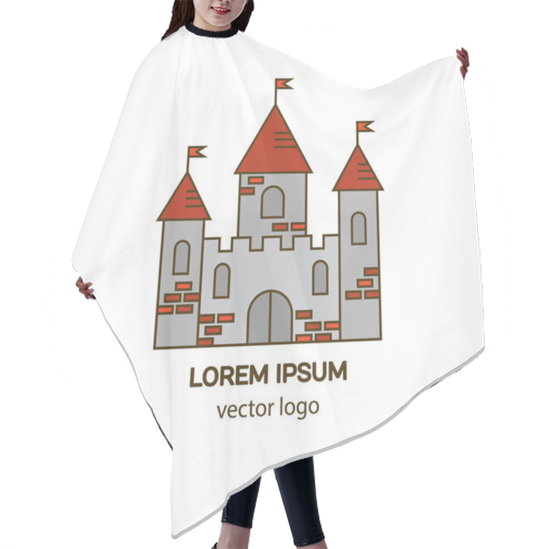 Personality  Medieval Castle Logo Hair Cutting Cape