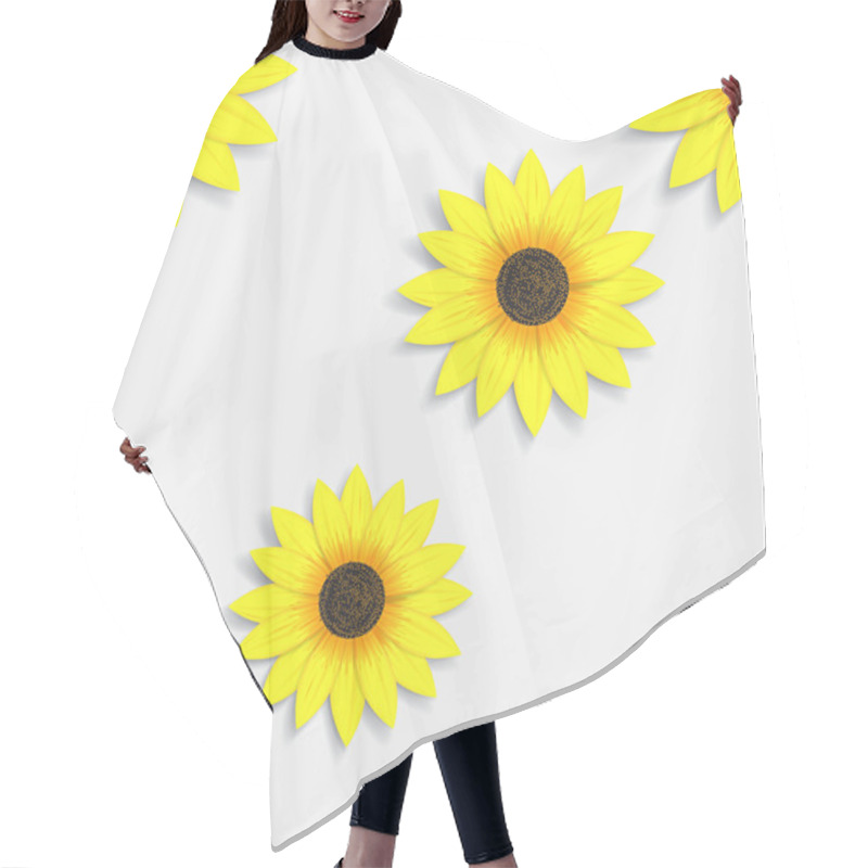 Personality  Seamless Wallpaper With Sunflowers Hair Cutting Cape