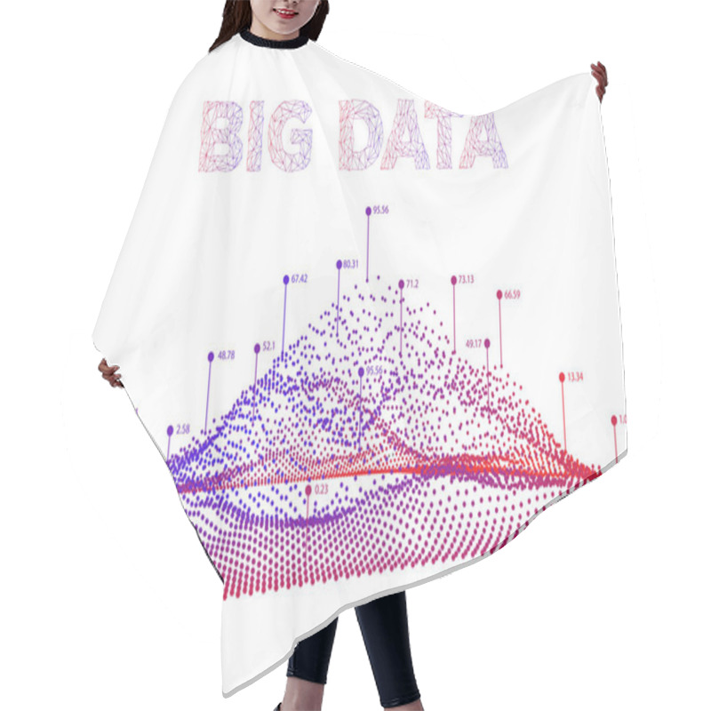 Personality  Big Data Visualization Vector Background. Hair Cutting Cape