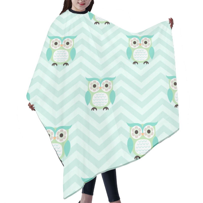 Personality  Cartoon Owls Pattern Hair Cutting Cape