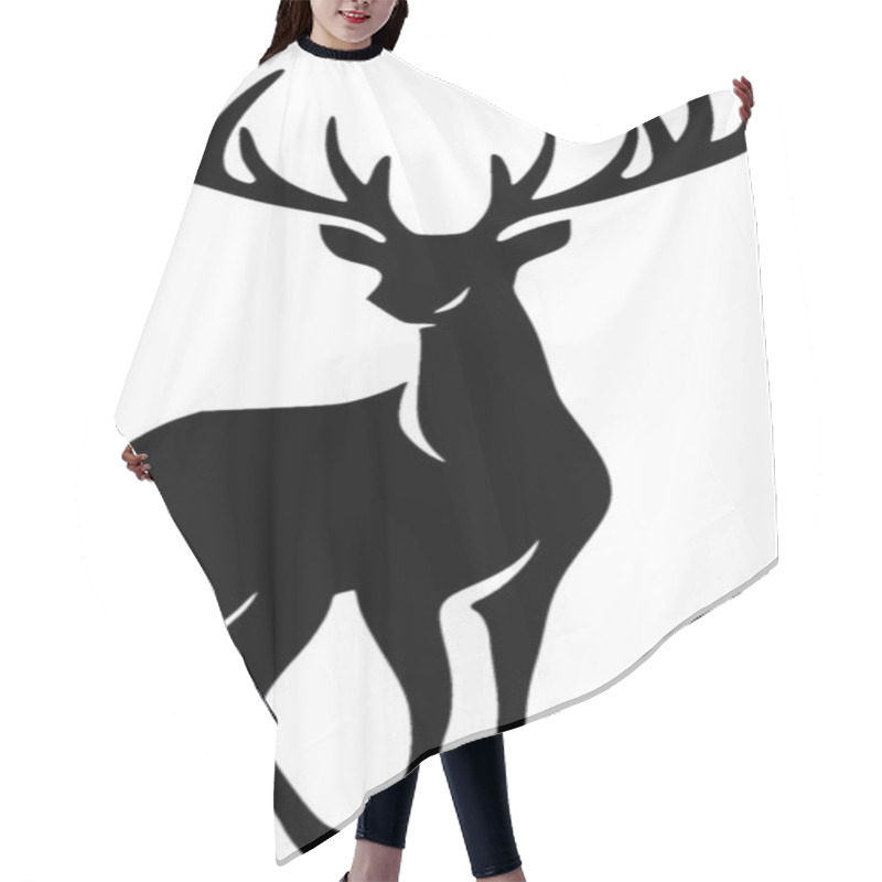 Personality  Deer - Minimalist And Simple Silhouette - Vector Illustration Hair Cutting Cape