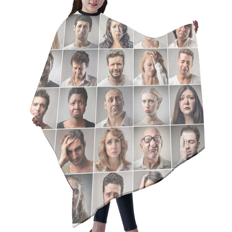 Personality  Desperate Sad People Hair Cutting Cape