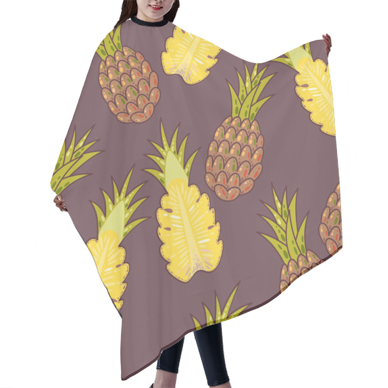 Personality  Seamless Pineapple Hair Cutting Cape