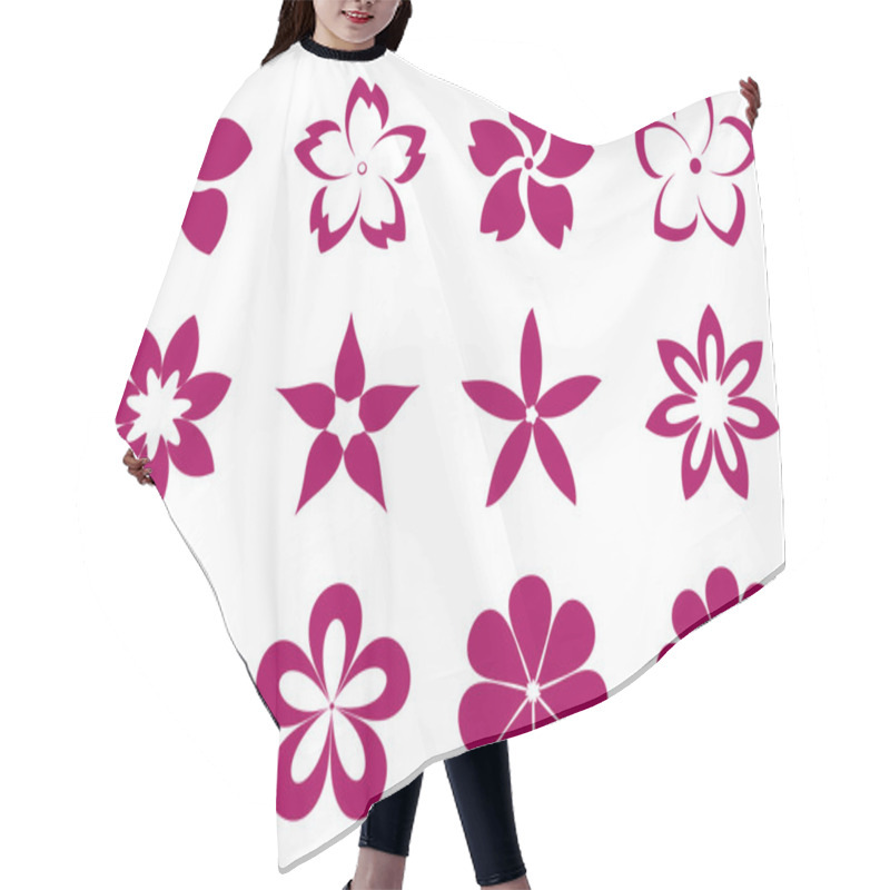 Personality  Unusual Flowers Vector Set Hair Cutting Cape