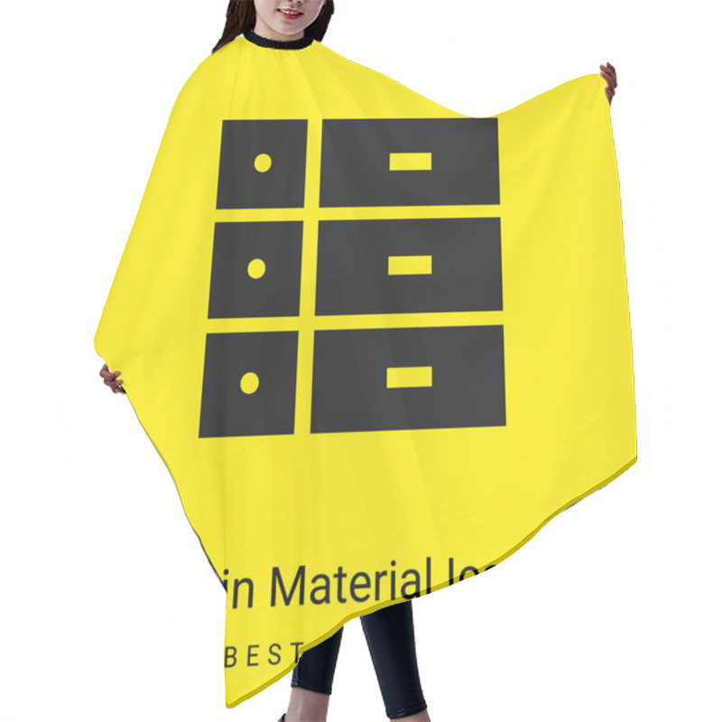 Personality  Attributes Minimal Bright Yellow Material Icon Hair Cutting Cape