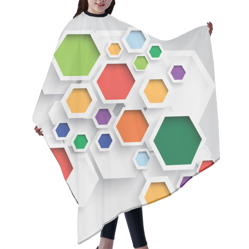 Personality  Modern Hexagon Design Hair Cutting Cape