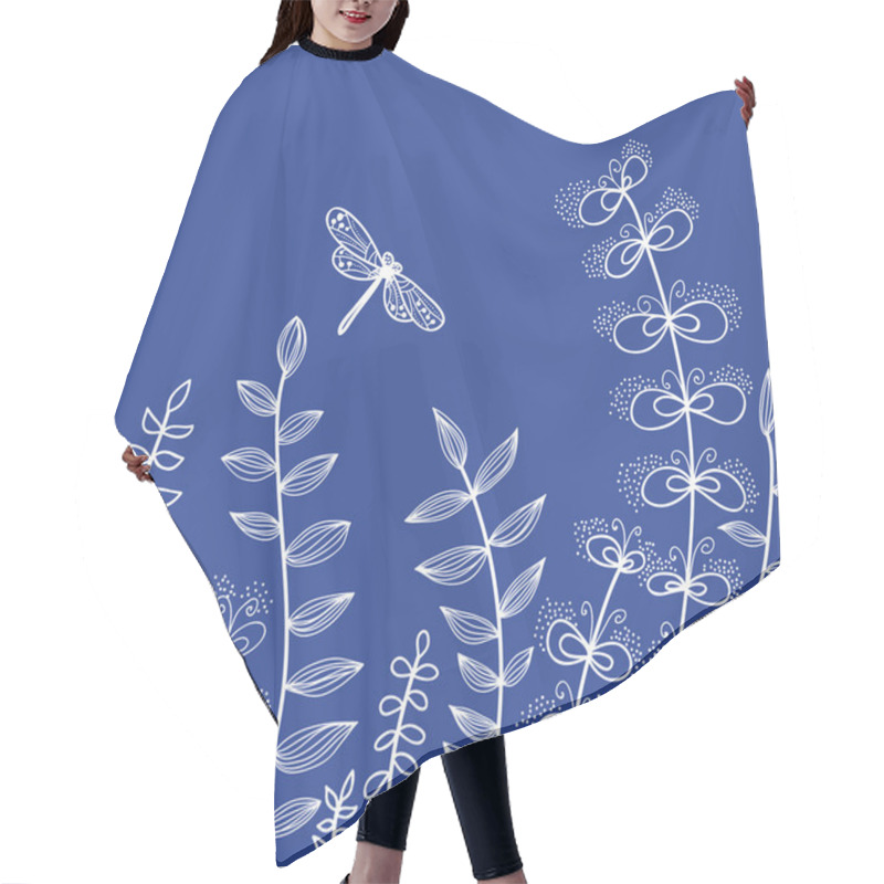 Personality  Background With Dragonfly Hair Cutting Cape