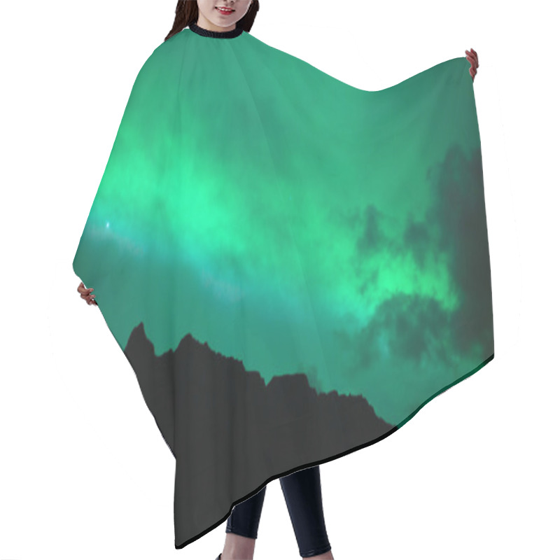 Personality  Wrangell Mountains Northern Lights Aurora Borealis Alaska Night Hair Cutting Cape