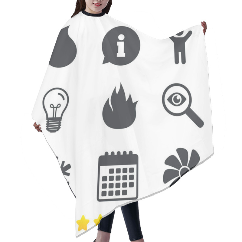 Personality  HVAC Icons Set Hair Cutting Cape