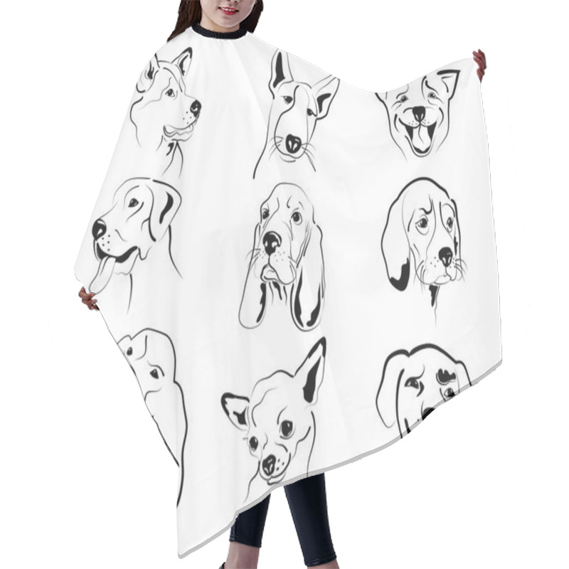 Personality  Dog Faces Hair Cutting Cape