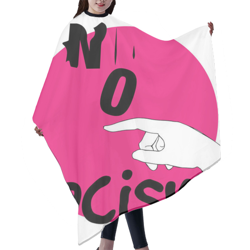 Personality  No Racism Concept Design Hair Cutting Cape