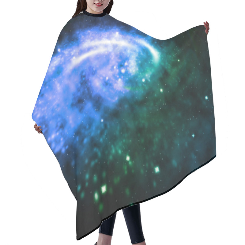 Personality  Blue Galaxy Background Hair Cutting Cape