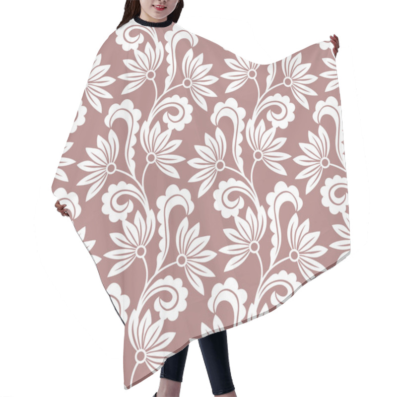 Personality  Seamless Swirly Leaves Pattern Design Hair Cutting Cape