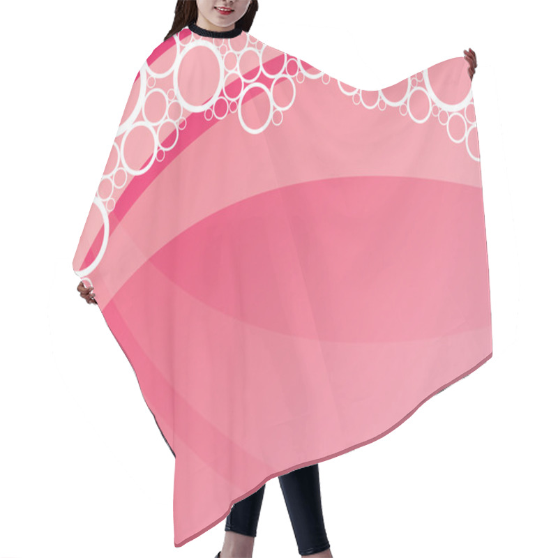 Personality  Pink Bubbles Background Hair Cutting Cape