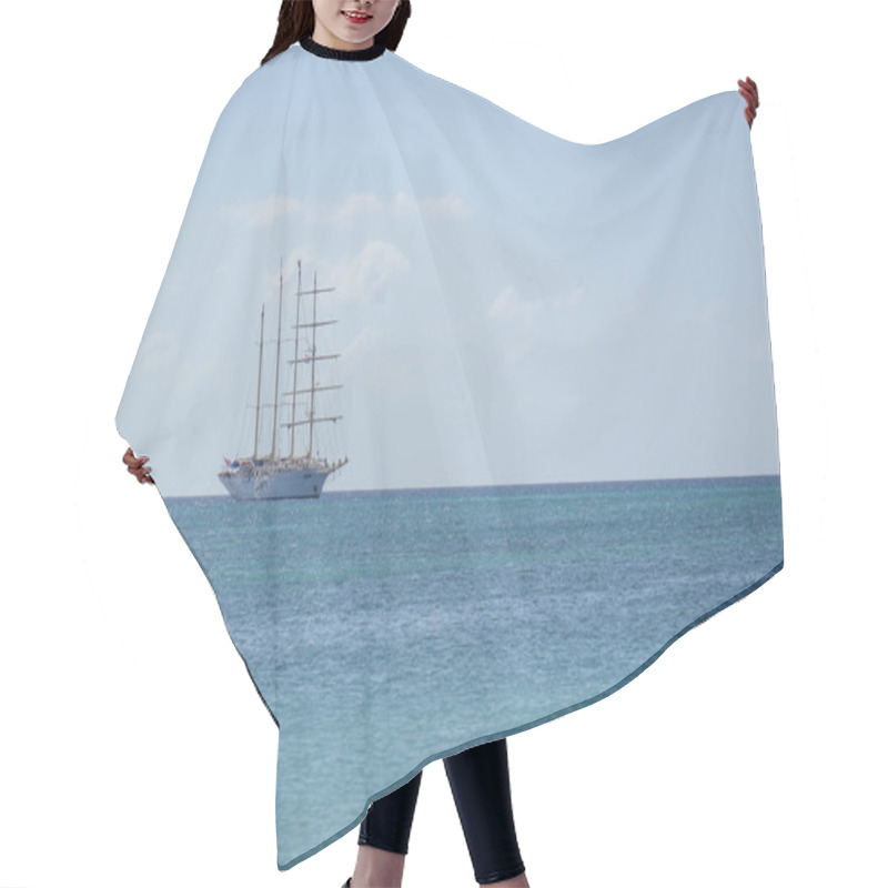 Personality  Ship In The Caribbean Sea Hair Cutting Cape