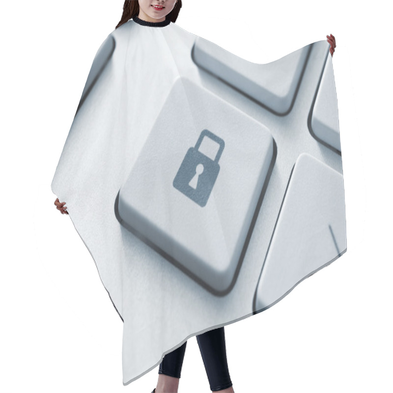 Personality  Lock Key Hair Cutting Cape