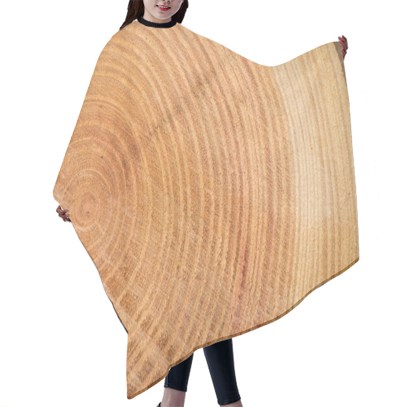 Personality  Close Up Of Wooden Texture Of Cut Tree Trunk Hair Cutting Cape