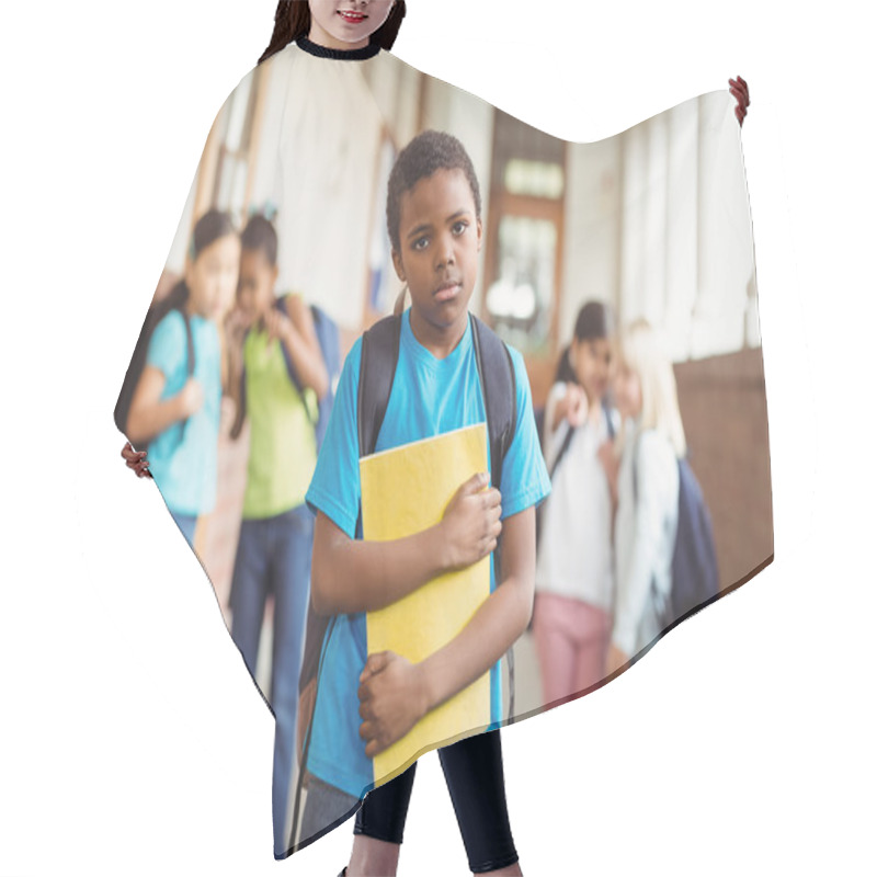 Personality  Sad Pupil Being Bullied By Classmates Hair Cutting Cape