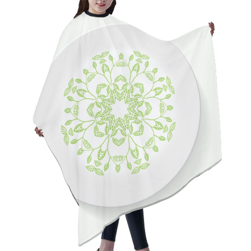 Personality  Plate With Elegance Tribal Ornament Mandala. Vector Illustration Hair Cutting Cape