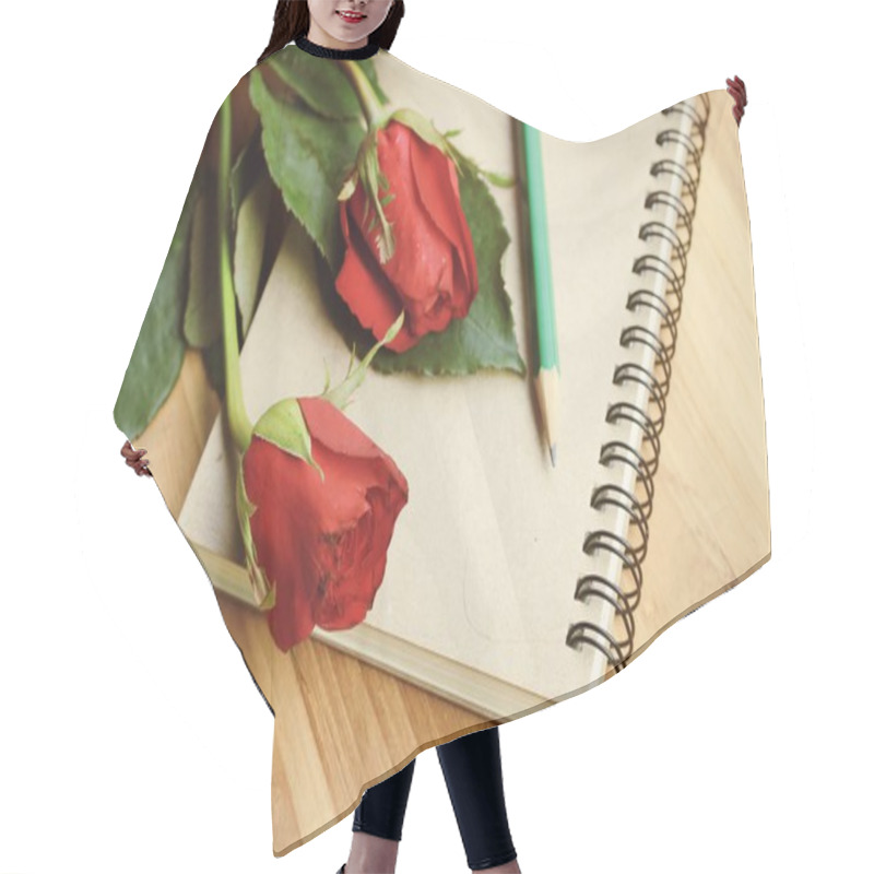 Personality  Red Rose Hair Cutting Cape