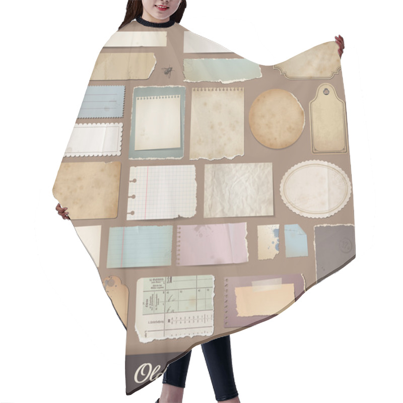 Personality  Different Aged Paper Objects For Your Layouts Hair Cutting Cape