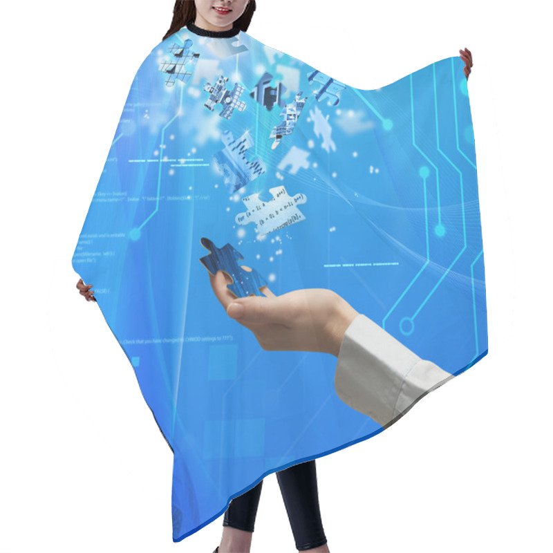 Personality  Puzzle Technology Hair Cutting Cape