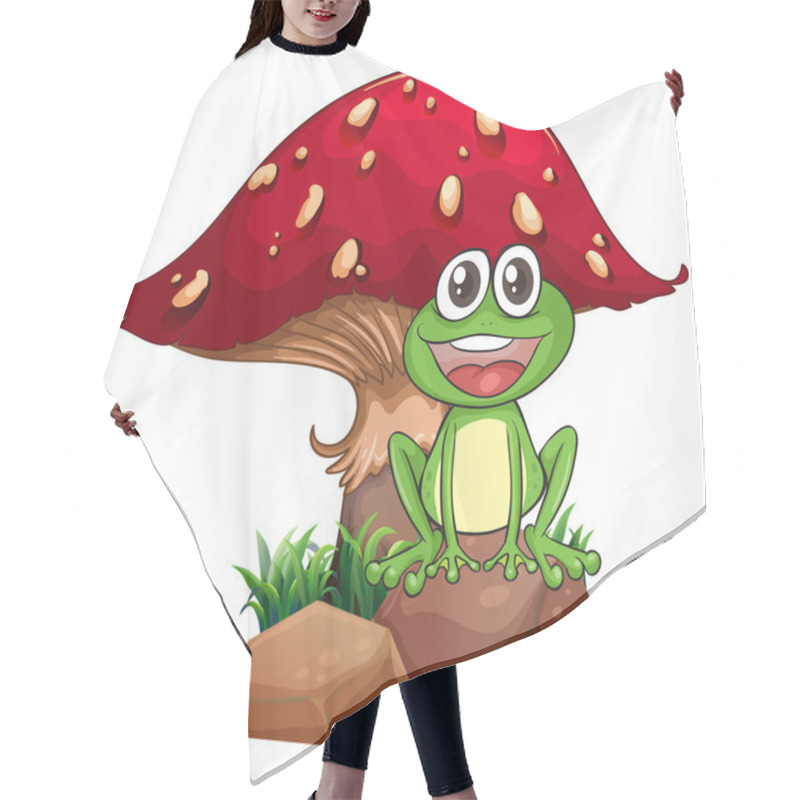 Personality  A Frog And A Mushroom Hair Cutting Cape