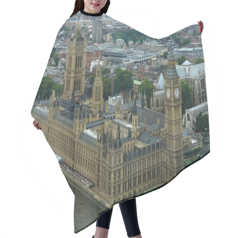 Personality  Houses Of Parliament And London City Detail Hair Cutting Cape