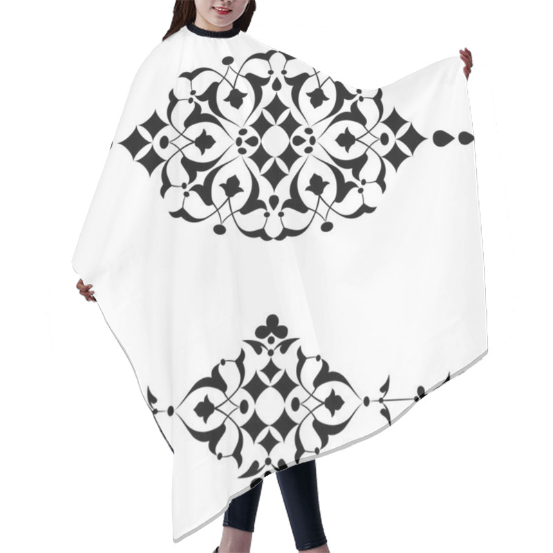 Personality  Ottoman Motifs Black Design Series Of Fifty Four Hair Cutting Cape