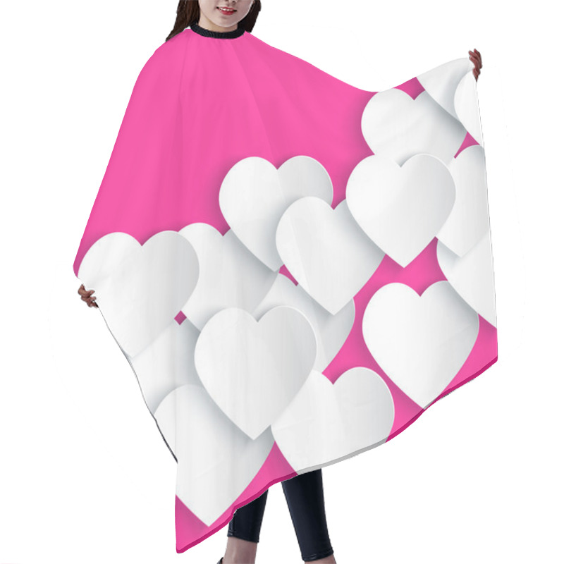 Personality  Paper Hearts Background Hair Cutting Cape