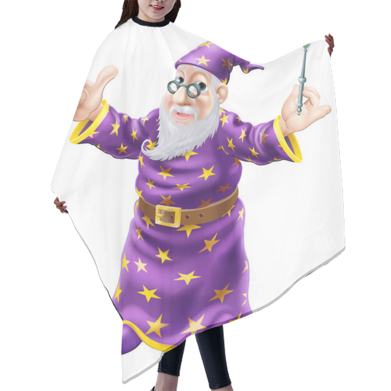 Personality  Wizard Illustration Hair Cutting Cape