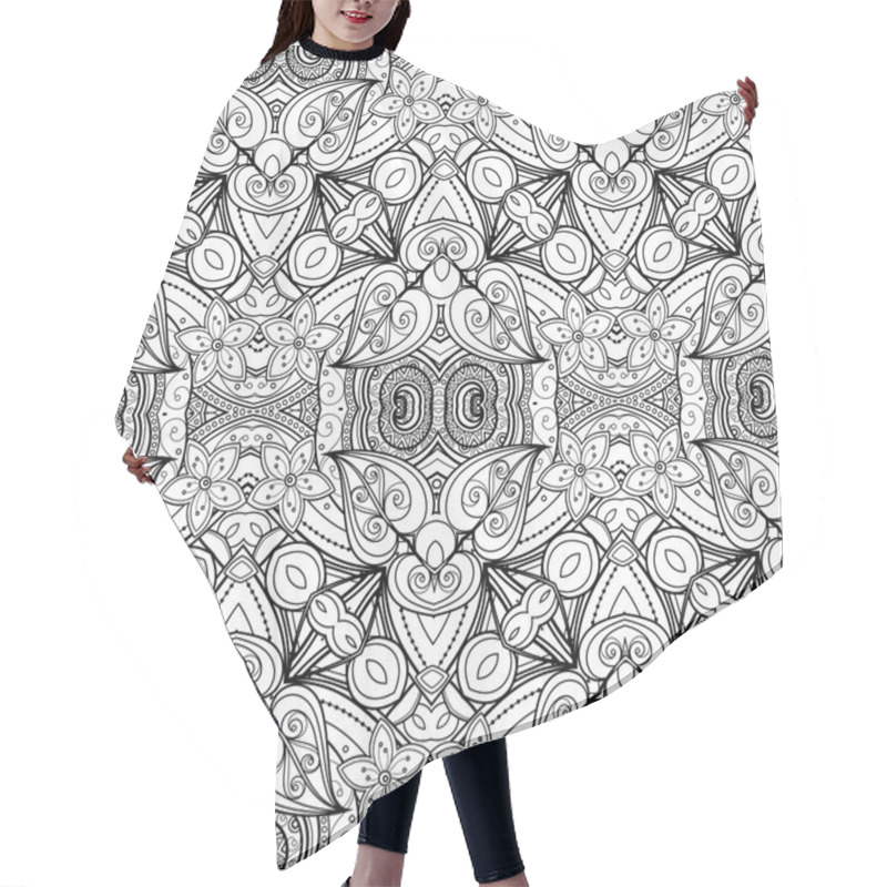 Personality  Abstract Monochrome Ornate Pattern Hair Cutting Cape