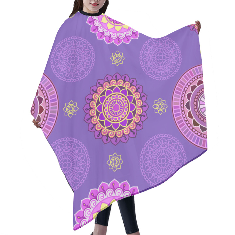 Personality  Seamless Mandala Pattern Hair Cutting Cape